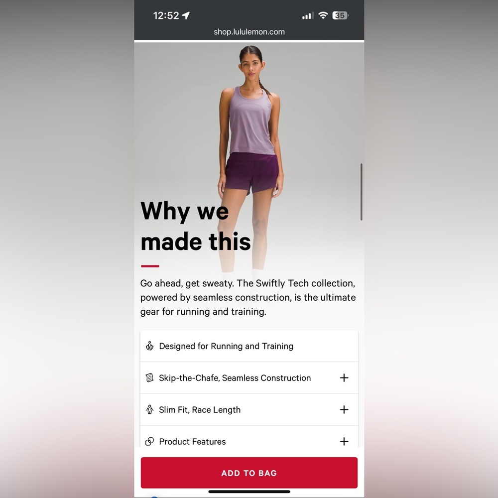 Lululemon Swiftly Tech Racerback Tank 2.0 *Race Length
Color: Flush Pink - Picture 6 of 6